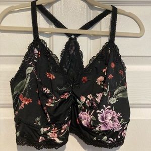 Torrid bralette - Size 2x - Black and Floral